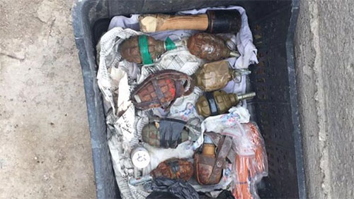 granadas de mano encontradas en la casa del terrorista Detenido en Líbano un proveedor de explosivos a un grupo terrorista